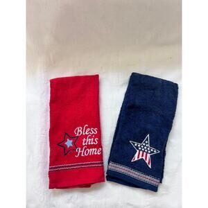 SKL Home Patriotic Hand Towel Set 4pc Multicolor 4th of July Decor
